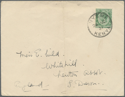 Br Kenia - Britisch Ostafrika: 1931. Envelope (vertical Fold) Addressed To England Bearing SG 78, 5c Green Tied By Nyeri - Afrique Orientale Britannique