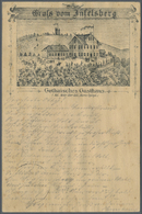 GA Ansichtskarten: Vorläufer: 1886, INSELBERG, Gothaisches Gasthaus, Vorläuferkarte 5 Pf. Lila Als Priv - Non Classificati