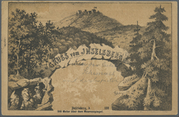 GA Ansichtskarten: Vorläufer: 1886, INSELBERG, Zwerge, Vorläuferkarte 5 Pf. Lila Als Privatganzsache Mi - Non Classificati