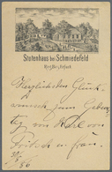 Ansichtskarten: Vorläufer: 1886, "Stutenhaus Bei Schmiedefeld", Vorläufer Mit R3 SCHMIEDEFELD 31.8.8 - Non Classificati