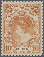 * Niederlande: 1898, 10 Gulden Orange Sauber Ungebraucht In Einwandfreier Erhaltung, Signiert, Ungebraucht Selte - Storia Postale