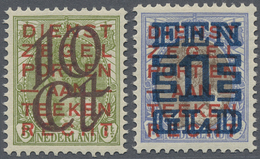 ** Niederlande: 1923, Luxussatz '10 C. + 1 G.' Zentriert Postfrisch - Covers & Documents