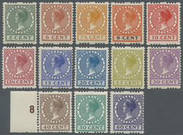 ** Niederlande: 1924 - 1926, Freimarken Königin Wilhelmina 5 C. Bis 60 C. Ohne Wasserzeichen, Dazu Ergänzungswert - Storia Postale