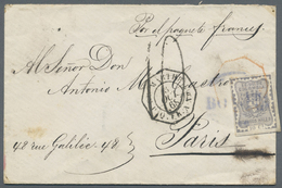 Br Kolumbien: 1868. Envelope Addressed To France Bearing Yvert 35, 10c Violet, Tied By Boxed Bogata Hand-stamp In Blue W - Colombia