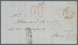 Br Kolumbien: 1875. Stampless Printed Circular To France Written From Medellin Cancelled By British Post Office 'Suvanil - Colombia