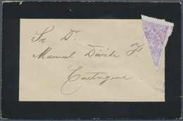 Br Kolumbien: 1884/1885, 10 C. Mauve Dated "1884" Bisected On Cover With Red "MOMPOX" Cancellation And 10 C. Dated "1885 - Colombia