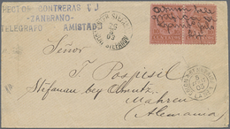 Br Kolumbien: 1903. Envelope Written From Zanbrano Addressed To Germany Bearing Yvert 116, 10c Bistre/rose (pair) Cancel - Colombie