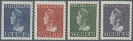 ** Niederlande: 1946, 1 G. Bis 10 G. Königin Wilhelmina, Perfekt Zenrrierter Postfrischer Luxussatz, Fotoattest L - Covers & Documents