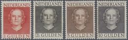 ** Niederlande: 1949, Freimarken: Königin Juliana 1 - 10 Gulden, Kompletter Satz Einwandfrei Postfrisch, Signiert - Covers & Documents