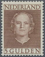 ** Niederlande: 1949, Freimarke: Königin Juliana, 5 G Type I: ´N´von ´NEDERLAND´ Mit Rahmen Verbunden, Luxusstück - Storia Postale