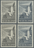 ** Niederlande: 1951, Flugpostmarken (Möwe) 15 Und 25 Gulden, 2 Sätze Tadellos Postfrisch, M€ 1.200,- - Covers & Documents