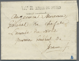 Br Niederlande - Französische Armeepost: 1794, "D.ON E ARM.S DU NORD", Straight Line In Black On Folded Cover To - ...-1850 Prephilately