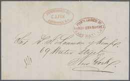 Br Kolumbien - Besonderheiten: 1858, FORWARDED MAIL: Entire From Barranquilla To New York, Forwarded By RAMON LEON SANCH - Colombie