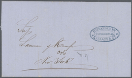 Br Kolumbien - Besonderheiten: 1862, FORWARDED MAIL: Entire From Barranquilla To New York, Forwarded By EISAACS & Co. (b - Colombia