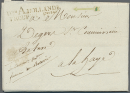 Br Niederlande - Französische Armeepost: 1803, "D.ON. A HOLLANDE TROUPES F.OISES", Double Line In Black, Clear On - ...-1850 Prephilately