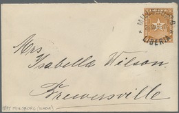 GA Liberia: 1897. Postal Stationery Envelope 2c Brown Addressed To Brewerville/Liberia Cancelled By Millsburg/Liberia Da - Liberia