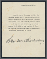 Ansichtskarten: Motive / Thematics: AUTOGRAPHEN / POLITIK, Trauerbrief Von 1934 Mit Original-Untersc - Andere & Zonder Classificatie