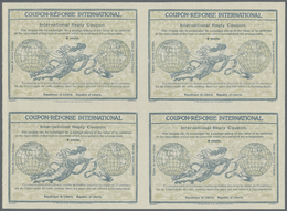 GA Liberia: Design "Rome" 1906 International Reply Coupon As Block Of Four 6 C. Liberia. This Block Of International Rep - Liberia