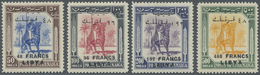 ** Libyen: 1951, High Value Overprints 48 Fr. On 50 Mills To 480 Fr. On 500 Mills On Cyrenaica Senussi Riders Issue. Min - Libye
