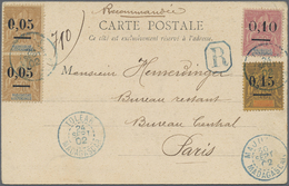Br Madagaskar: 1902. Registered Picture Post Card To Paris Bearing Yvert 52, 0.05 On 30c Bistre (2), Yvert 53, 0.10 On 5 - Madagascar (1960-...)