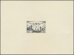 (*) Marokko: 1931, Definitives "Views Of Morocco", Design "Amphitheater", Four Single Die Proofs With Blank Value Field  - Morocco (1956-...)