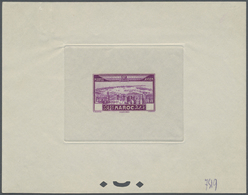 (*) Marokko: 1933, Airmails "View Of Casablanca", Five Epreuve In Issued Design But Without Value, Colours "purple", "ro - Morocco (1956-...)
