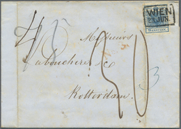 Br Österreich: 1850/1851, TEILFRANKO, Zwei Faltbriefe Aus Einer Korrespondenz Von Wien Nach Rotterdam, Jeweils Mi - Unused Stamps