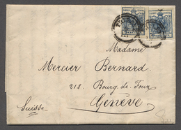 Br Österreich: 1850: Wappenzeichnung 9 Kr. Dunkelblau, Type IIIb, Zwei Breitrandige Exemplare Auf Archivfrischem, - Neufs