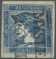 O Österreich: 1851, Blauer Merkur: 0,6 Kr Dunkelblau, Type IIb, Breitrandig Mit Teilstempel MYSLENICE, Tadellos. - Neufs