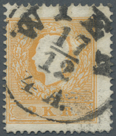 O Österreich: 1858, 2 Kr Orange, Type II, Farbfrisches Exemplar Mit Teilstempel WIEN, 17/12, Pracht. Fotobefund - Neufs