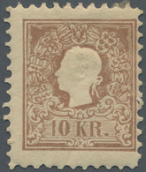 * Österreich: 1858, 10 Kr. Franz Josef In Type II Ungebraucht Mit Falzrest Und Großen Teilen Des Originalgummis. - Neufs