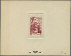 (*) Marokko: 1947, 29fr. Kasbah, Group Of Eight Epreuve In Differing Colours (partly Some Striated Tonng). Maury Refers  - Morocco (1956-...)
