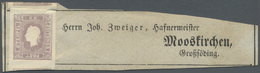 Brrst Österreich: 1858, (1,05 Kr.) Zeitungsmarke Lila, Farbfrisch Und Allseits Breitrandig Ohne Poststempel Auf Gedr - Neufs