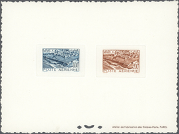 (*) Marokko: 1947, Airmails, Two Epreuve Collective In Issued Colours: 9fr./40fr./50fr. And 100fr./200fr. Rare And Attra - Marocco (1956-...)