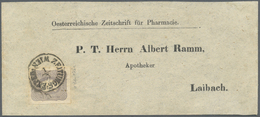 Br Österreich: 1861, Zeitungsmarke: Kaiser Franz Joseph Auf Streifband Der Österreichischen Zeitschrift Für Pharm - Neufs