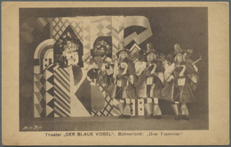 Ansichtskarten: Motive / Thematics: THEATER, "DER BLAUE VOGEL" Bühnenbild  "Drei Trommler" Ungebrauc - Andere & Zonder Classificatie