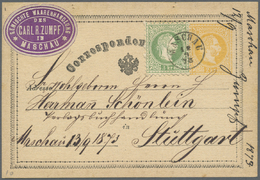 GA Österreich: 1873,1876, Tolles Paar Der 2 Kr. Franz Josef Ganzsachenkarte Jeweils Mit Zusatzfrankatur Und Besse - Nuovi
