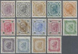 * Österreich: 1904, Kaiser Franz Joseph 1 H Bis 72 H Mit Lackstreifen Gezähnt K 13:13½, 14 Werte Komplett Einwan - Unused Stamps