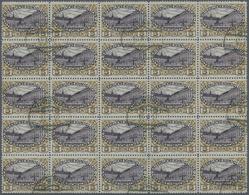 O Österreich: 1916, Graues Papier Von 1916, 5 Kronen Im 25er Block Mit Klarem Stempel 'WIEN 1b  10.X.1916', A.N. - Unused Stamps