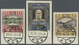 Brrst/O Österreich: 1910, Jubiläumsausgabe Kompletter Satz Je Auf Kl. Briefstücken Mit Teils Unterschiedl. Stempeln WI - Unused Stamps