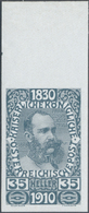 ** Österreich: 1910, 35 Heller "80. Geburtstag Kaiser Franz Joseph" UNGEZÄHNT, Postfrisch, "echt Und Einwandfrei" - Unused Stamps
