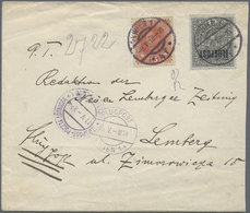 Br Österreich: 1918, Bedarfsbrief (Mgl.,Bug,verkürzt) Per Luftpost Mit 4 Kronen Flugpostmarke Ab WIEN Nach Lember - Nuovi