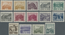 ** Österreich: 1929 - 1930, Freimarken: Landschaften, Kompletter Postfrischer Luxus-Satz Von 14 Werten Mit Befund - Unused Stamps
