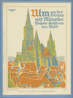 Ansichtskarten: Baden-Württemberg: ULM (alte PLZ 7900), Plakat (19,7 X 26,8 Cm) "Ulm An Der Donau Mi - Other & Unclassified
