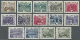 ** Österreich: 1932, Freimarken: Landschaften Im Kleinformat, Komplette Postfrische Serie Von 14 Werten, Ausgesuc - Unused Stamps