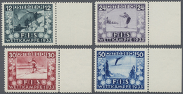 ** Österreich: 1933, Jugendwohlfahrt: FIS-Wettkämpfe In Innsbruck, Kompletter Postfrischer Satz Vom Rechten Seite - Unused Stamps