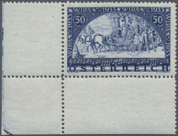 ** Österreich: 1933, WIPA Auf Gewöhnlichem Papier, Bogenecke Unten Links, Postfrisch. (A.N.K. €340,-). - Unused Stamps