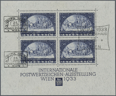 O Österreich: 1933, WIPA-Block (128 X 105 Mm) Mit Zwei Verschiedenen Sonderstempeln (1 X Kongreßhaus Und 2 X Kün - Unused Stamps