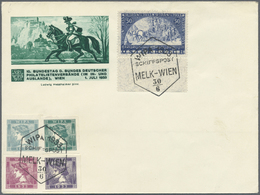 Br Österreich: 1933, WIPA-Marke Faserpapier Vom Unterrand Auf Blanko Ausstellungsumschlag Mit Seltenem SSt SCHIFF - Unused Stamps