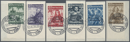 Brrst Österreich: 1933, 12 Gr. - 64 Gr. Katholikentag, 6 Werte = Kompl. Gestempelter Satz Vom Unterrand Auf Ausgesuc - Unused Stamps